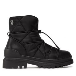 Botki U.S. Polo Assn. Czarne botki damskie U.S. Polo Assn., bez obcasa, na płaskiej podeszwie, bez zapięcia. Za 449.99 zł.
