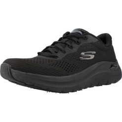 Tenisówki Skechers Model Arch Fit 2.0 Kolor Czarny. Czarne obuwie sportowe damskie Skechers, z tkaniny, bez zapięcia, tenisowe. Za 349.00 zł.