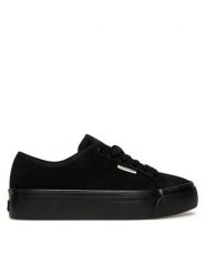 Calvin Klein Sneakersy Vulc Flatf Lace Up Sue/Wl Ck YW0YW02000 Czarny. Czarne obuwie sportowe damskie Calvin Klein, ze skóry, bez zapięcia. Za 369.99 zł.
