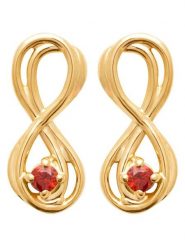 L'Atélier Précieux Pozłacane kolczyki-wkrętki z cyrkoniami rozmiar: onesize. Żółte kolczyki damskie l'Atelier precieux, z cyrkonią, pozłacane. Za 126.99 zł.