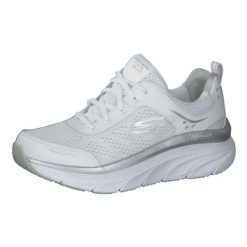 Buty sportowe Sneakersy damskie, Skechers D'Lux Walker. Białe obuwie sportowe casual damskie Skechers, bez zapięcia, trekkingowe. Za 369.99 zł.