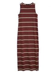 Vero Moda Sukienka w kolorze brązowym rozmiar: XL. Brązowe sukienki damskie Vero Moda, bez wzorów, z bawełny, bez ramiączek. Za 109.26 zł.