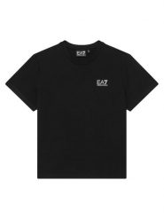 EA7 Emporio Armani T-Shirt 7G000137 AF10373 MC001 Czarny Regular Fit. Czarne koszulki i t-shirty dziewczęce EA7 Emporio Armani, bez wzorów, z bawełny, bez kołnierzyka, bez ramiączek. Za 199.99 zł.
