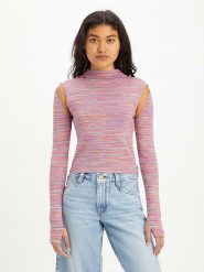Levi´s Sweter w kolorze jasnoróżowym rozmiar: L. Różowe swetry klasyczne damskie l, bez kołnierzyka. Za 118.56 zł.