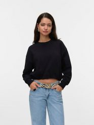 Vero Moda Bluza w kolorze czarnym rozmiar: XS. Czarne bluzy damskie Vero Moda, xs, bez wzorów, z bawełny, bez kaptura. Za 98.95 zł.