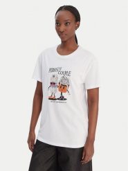 Liu Jo T-Shirt WA6163 JS904 Biały Relaxed Fit. Białe t-shirty damskie Liu Jo, s, bez wzorów, z bawełny, bez kołnierzyka. Za 299.99 zł.