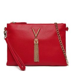 Torebka Valentino. Czerwone torebki wieczorowe damskie Valentino, bez wzorów, bez dodatków. Za 189.99 zł.