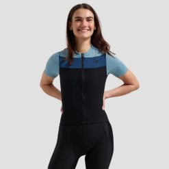 Koszulka rowerowa damska Rogelli Core Block. Czarne koszulki damskie Rogelli, s, bez wzorów, bez kołnierzyka, bez ramiączek. Za 209.99 zł.