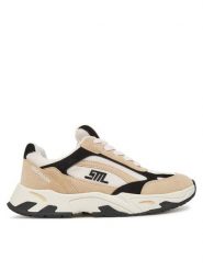 Steve Madden Sneakersy Sneak Peak-E SM19000129 Beżowy. Brązowe obuwie sportowe damskie Steve Madden, z materiału, bez zapięcia. Za 279.99 zł.