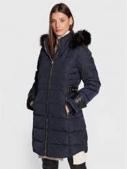 Morgan Płaszcz zimowy 222-GNINI Granatowy Regular Fit. Niebieskie kurtki damskie Morgan, na zimę, bez wzorów, z syntetyku, bez kaptura. Za 849.99 zł.
