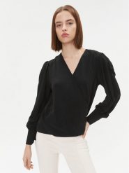 Rinascimento Bluzka CFC0115342003 Czarny Regular Fit. Czarne bluzki damskie Rinascimento, s, bez wzorów, z syntetyku, bez kołnierzyka, bez ramiączek. W wyprzedaży za 149.99 zł.