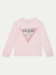 Guess Bluza K4YQ10 KA6R4 Różowy Regular Fit. Czerwone bluzy dziewczęce Guess, z aplikacjami, z bawełny, bez ramiączek, bez kaptura. Za 119.99 zł.