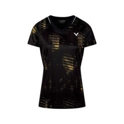 Koszulka damska VICTOR T-54102 W. Czarne koszulki sportowe damskie Victor, l, bez wzorów, bez ramiączek. Za 109.99 zł.