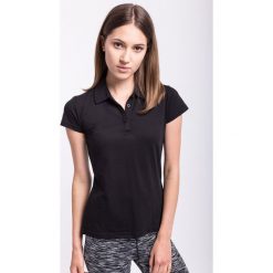 Koszulka polo damska TSD050z - czarny. Czarne koszulki sportowe damskie 4F, z bawełny. W wyprzedaży za 39.99 zł.