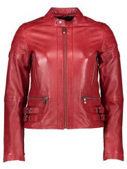 Buffalo Skórzana kurtka w kolorze czerwonym rozmiar: 36. Czerwone kurtki damskie Buffalo, bez wzorów, ze skóry, bez kaptura. Za 262.91 zł.