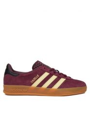 Adidas Sneakersy Gazelle Indoor KJ2291 Bordowy. Czerwone buty sportowe dziewczęce Adidas, ze skóry, bez zapięcia. Za 399.99 zł.