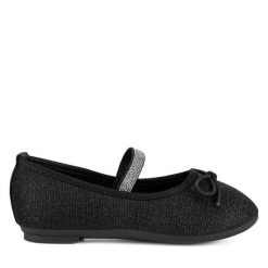 Baleriny Nelli Blu. Czarne baleriny dziewczęce Nelli Blu, bez wzorów, bez obcasa, bez zapięcia. Za 59.99 zł.
