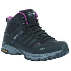 Buty Do Chodzenia Damskie Riona DLX. Czarne obuwie trekkingowe damskie Trespass, z materiału, bez zapięcia. Za 526.99 zł.