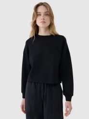 4F Bluza w kolorze czarnym rozmiar: L. Czarne bluzy damskie 4F, l, bez wzorów, bez kaptura. Za 87.19 zł.