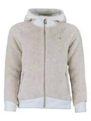 Peak Mountain Kurtka polarowa "Almi" w kolorze beżowym rozmiar: L. Brązowe kurtki damskie Peak Mountain, l, bez wzorów, z polaru, bez kaptura. Za 131.74 zł.