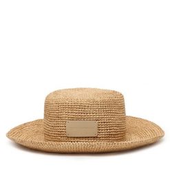 Kapelusz Emporio Armani. Brązowe kapelusze damskie Emporio Armani, bez wzorów. Za 759.99 zł.