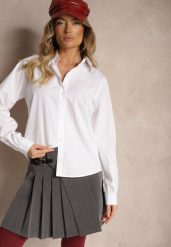 Szare Spódnico-Szorty Plisowane z Wiskozą i Ozdobną Klamerką Kaianara. Szare spódnice damskie Renee, s, bez wzorów, z materiału, mini. Za 54.99 zł.