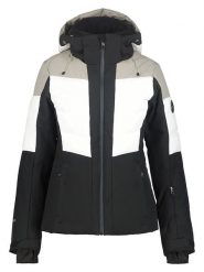 Icepeak Kurtka narciarska "Florala" w kolorze beżowo-biało-czarnym rozmiar: 40. Białe kurtki sportowe damskie Icepeak, m, bez wzorów, z materiału, bez kaptura. Za 587.41 zł.