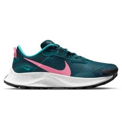Buty do biegania damskie Nike Wmns Pegasus Trail 3. Niebieskie obuwie sportowe damskie Nike, z materiału, bez zapięcia, do biegania. Za 499.99 zł.