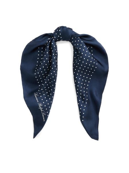 Lauren Ralph Lauren Chusta 454953615002 Granatowy. Niebieskie chusty damskie Lauren Ralph Lauren, bez wzorów, z jedwabiu. Za 309.99 zł.