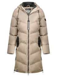 Geographical Norway Płaszcz zimowy "Bonus" w kolorze beżowym rozmiar: XXL. Brązowe płaszcze damskie Geographical Norway, na zimę, xxl, bez wzorów, z puchu, bez kaptura. Za 376.85 zł.