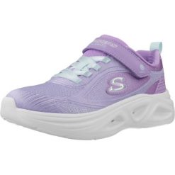 Buty SKECHERS SOLA GLOW 2.0 Fioletowy. Fioletowe obuwie trekkingowe damskie Skechers, z tkaniny, bez zapięcia. Za 216.99 zł.