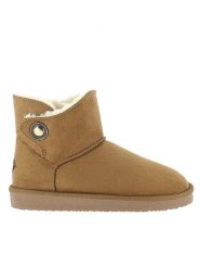 Blackfield Botki zimowe "Cayuga" w kolorze jasnobrązowym rozmiar: 38. Brązowe botki damskie Blackfield, na zimę, z materiału, z okrągłym noskiem, bez obcasa, bez zapięcia. Za 130.99 zł.