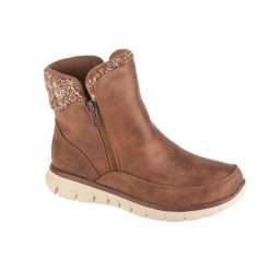 Buty zimowe damskie, Synergy - Lovely Collab. Brązowe obuwie sportowe casual damskie Skechers. Za 289.99 zł.