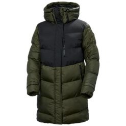 Damska kurtka puchowa Helly Hansen Explorer. Zielone kurtki damskie Helly Hansen, na zimę, l, z aplikacjami, z poliamidu, bez kaptura. Za 993.00 zł.