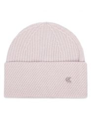 Calvin Klein Czapka LV04F8118G Fioletowy jasny. Fioletowe czapki damskie Calvin Klein, na zimę, bez wzorów, z wełny. Za 169.99 zł.
