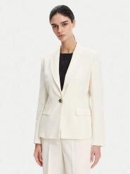 PINKO Marynarka 104930 A213 Biały Regular Fit. Białe marynarki i żakiety damskie Pinko, bez wzorów, z wiskozy. Za 889.99 zł.