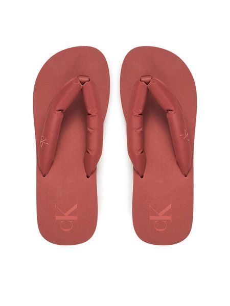 Calvin Klein Jeans Japonki Beach Sandal Flatform Ttxr Satin YW0YW01723 Brązowy. Brązowe klapki damskie Calvin Klein Jeans, bez wzorów, z jeansu, bez obcasa, bez zapięcia. Za 129.99 zł.