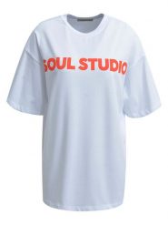 Smith & Soul Koszulka w kolorze białym rozmiar: S. Białe koszulki damskie Smith & Soul, s, bez wzorów, z bawełny, bez kołnierzyka, bez ramiączek. Za 86.99 zł.