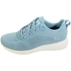 Buty damskie SKECHERS Bobs Sport Squad Tough Talk. Niebieskie obuwie sportowe casual damskie Skechers, bez zapięcia. Za 177.48 zł.