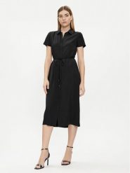 Calvin Klein Sukienka koszulowa K20K206657 Czarny Regular Fit. Czarne sukienki damskie Calvin Klein, bez wzorów, z syntetyku, bez ramiączek. Za 469.99 zł.