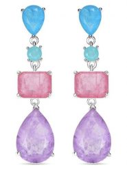 Luxenter Srebrne kolczyki-wkrętki z kwarcem rozmiar: onesize. Szare kolczyki damskie Luxenter, z kwarcem, srebrne. Za 347.99 zł.