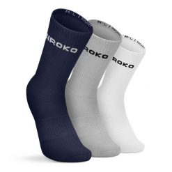 Skarpetki golfowe unisex z bawełny organicznej. Białe skarpetki damskie SIROKO, bez wzorów, z bawełny. Za 59.00 zł.
