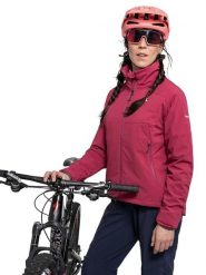 Schöffel Kurtka kolarska "Salza" w kolorze jagodowym rozmiar: 36. Różowe kurtki sportowe damskie Schöffel, bez wzorów, bez kaptura. Za 239.86 zł.