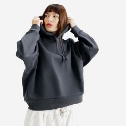 Bluza z kapturem damska Elementals. Szare bluzy damskie Decathlon, xs, bez wzorów, z bawełny, z kapturem. W wyprzedaży za 139.99 zł.