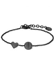 Liebeskind Bransoletka z elementami ozdobnymi rozmiar: onesize. Czarne bransoletki damskie Liebeskind, ze stali. Za 156.98 zł.