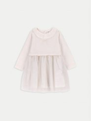 Coccodrillo Sukienka dzianinowa ZC4129402EBG Écru Regular Fit. Sukienki dziewczęce COCCODRILLO, bez wzorów, z dzianiny, bez ramiączek, proste. Za 79.99 zł.