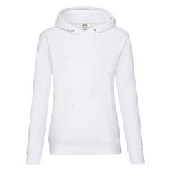 Klasyczna Bluza Z Kapturem Dla Pań I Panów. Szare bluzy damskie Fruit of the Loom, xl, bez wzorów, z kapturem. Za 98.99 zł.