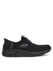 Skechers Sneakersy Summits-New Daily 150263/BBK Czarny. Czarne obuwie sportowe damskie Skechers, z materiału, bez zapięcia. Za 249.99 zł.