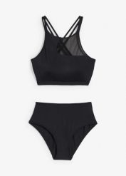 Bikini bustier (2 części). Czarne bikini bonprix, bez wzorów. Za 117.99 zł.