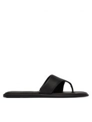 Calvin Klein Japonki Leather Toe Post Sandals HW0HW02866 Czarny. Czarne klapki damskie Calvin Klein, bez wzorów, ze skóry, bez obcasa, bez zapięcia. Za 449.99 zł.